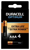 Duracell Optimum αλκαλική μπαταρία 4 τμχ (AAA) thumbnail (1 of 1)