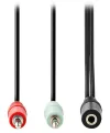 NEDIS reducer for headsets 2x plug 3.5 mm jack - socket 3.5 mm jack black box 12 cm thumbnail (2 of 2)