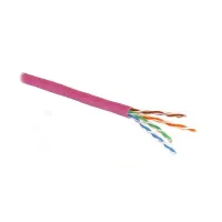 Cabo PLANETA fio UTP 4 pares Cat 5e LS0H Planet Elite Dca (embalagem 305m) roxo (1 of 1)