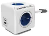 Cubenest Powercube Extended USB PD 20W A+C 4x socket 15m white blue Док-станція із заземленням безпеки для дітей 10A 250V