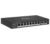 HiLook Drivs av HIKVISION switch NS-0310P-60 8x port 10 100 Mbps RJ45 portar PoE 2x Gb upplänk