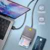 Устройство считывания контактных смарт-карт AXAGON USB-A Смарт-карта CRE-SM3T USB 2.0 1,3 м thumbnail (3 of 4)