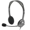 Logitech Headset Stereo H110 ενσύρματα ακουστικά + μικρόφωνο 3,5 mm βύσμα γκρι