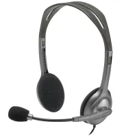 Logitech Headset Stereo H110 auriculares con cable + micrófono jack 3,5 mm gris (1 of 3)