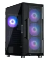 Корпус Zalman I3 Neo ARGB черный ATX 4x120 Вентилятор ARGB 2xUSB 3.0 1xUSB 2.0 Стеклянная боковая сетчатая панель черная thumbnail (1 of 7)