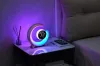 IMMAX LED night lamp PEACOCK with clock RGB light 20W 400lm 5V 21A USB port silver thumbnail (4 of 4)