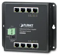 Planet průmyslový plochý switch L2 L4 8x1Gb 12-48VDC 24VAC IP30 -40 75°C fanless (1 of 2)