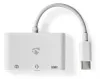 NEDIS USB 2.0 moniporttinen sovitinpistoke USB-C-liitäntä USB-A-liitäntä USB-C-liitäntä 35 mm 480 Mbps pyöreä läpipainopakkaus thumbnail (2 of 2)