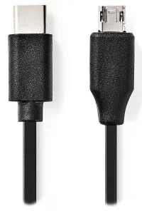 NEDIS кабел USB 2.0 щепсел USB-C - щепсел USB micro-B черен 1м (1 of 2)