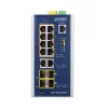 Planet IGS-5225-8P2T4S industriële L3-switch 8x1Gb 2x1Gb SFP 2x2,5Gb SFP 8x PoE 802.3at 240W dubbel 48-54VDC -40~75°C