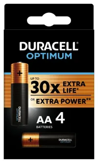 Batteria alcalina Duracell Optimum 4 pezzi (AA) (1 of 1)