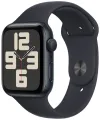 Apple Watch SE GPS 44mm Midnight Aluminium Case mat Midnight Sport Band - S M