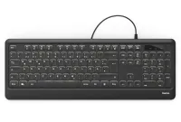 HAMA Tastatur KC-550 kabelgebunden mit Hintergrundbeleuchtung USB CZ+SK schwarz (1 of 3)