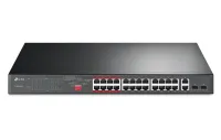 TP-Link TL-SL1226P - 26-портовий комутатор PoE+ з 24 портами 10 100 Мбіт/с і 2 гігабітними портами + 2 портами SFP (1 of 2)