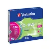 VERBATIM CD-RW80 700MB 12x COLOR тонкий 5 упаковок thumbnail (1 of 1)