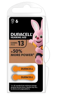 Duracell batterier til høreapparater DA13 6 stk (1 of 1)