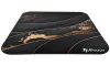 AROZZI Zona Quattro Black Gold protective floor mat 116 x 116 cm black and gold design