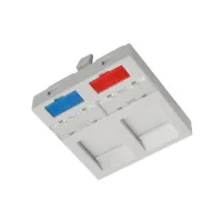 Módulo Solarix estilo francés 45 x 45 mm para 2 claves recto blanco SXF-M-2-45-WH-P (1 of 1)