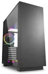 Sharkoon Cabinet PURE STEEL RGB Middle Tower 2x USB3.0 4x RGB Fan transparent Säit schwaarz