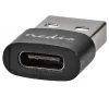 Adaptador NEDIS Conectores USB USB 2.0 A – tomada USB-C blister preto