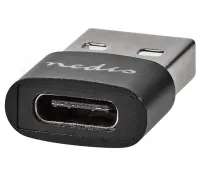 NEDIS-Adapter USB-Anschlüsse USB 2.0 A – USB-C-Buchse, schwarzer Blister (1 of 4)