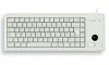 Teclado CHERRY G84-4400 com trackball com fio USB ultraleve e pequeno layout branco da UE