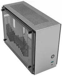 Zalman skriňa M2 Mini mini tower ITX 80 mm fan USB 3.0 USB 3.1 riser card presklené bočnice strieborná (1 of 4)