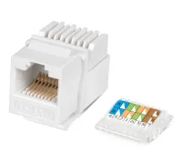 XtendLan Keystone pistikupesa RJ45 CAT5e UTP valge tööriistavaba paigaldus (1 of 2)