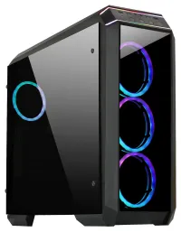 CHIEFTEC MidT Stallion II GP-02B-OP ATX 2x USB3.0 2x USB2.0 sin fuente de alimentación lateral transparente negro (1 of 7)