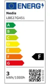 NEDIS LED-lamp E27 G45 28 W 220 V 250 lm 2700 K warmwit mat thumbnail (2 of 2)