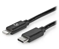 NEDIS Lightning кабел USB 2.0 Apple Lightning 8-pin USB-C щепсел кръгъл черен 2м (1 of 3)