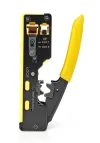 Pinza a crimpare NEDIS CAT5 CAT5e CAT6 CAT6a CAT7 RJ12 RJ45 spelatura taglio gomma acciaio nero-giallo thumbnail (2 of 2)