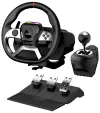 GENIUS GX Gaming steering wheel SpeedMaster X5 FF wired USB-C 1080° rotary and vibrating pedals gear lever PCPS4XBOX One