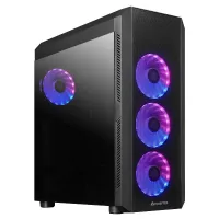 CHIEFTEC MidT Scorpion 4 GL-04B-UC-OP ATX 2x USB3.0 USB-C 4x120mm lucht leanúna ARGB taobh trédhearcach dubh (1 of 6)