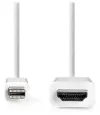 NEDIS кабел mini DisplayPort – HDMI mini DisplayPort щепсел - HDMI щепсел бял насипен 2м