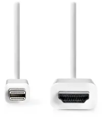 NEDIS kabel mini DisplayPort – HDMI mini DisplayPort zástrčka - HDMI zástrčka bílý bulk 2m (1 of 2)