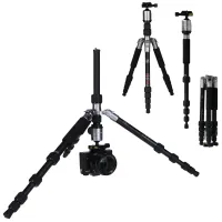 Rollei Tripod Compact Traveler No. 1 Load 5kg Extended 142cm Titanium (1 of 4)