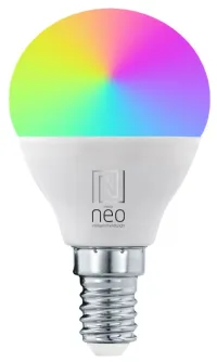 IMMAX NEO LITE SMART LED-lamppu E14 6W RGB+CCT väri ja valkoinen himmennettävä Wi-Fi P45 TUYA (1 of 5)