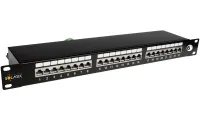 Solarix Patch panel 24 x RJ45 CAT6 STP čierny 1U (1 of 1)