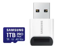 SAMSUNG PRO Plus MicroSDXC 1 To + Adaptateur USB CL10 UHS-I U3 A2 V30 (1 of 3)