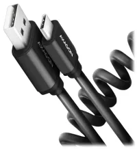 AXAGON кабел за данни и зареждане TWISTER USB-A към USB-C USB2.0 3A ALU TPE 0.6m черен (1 of 1)