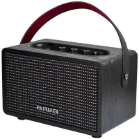 AIWA MI-X100 Retro Speaker 2x10W BT AUX IN TWS Black (1 of 5)