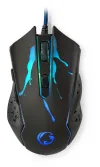 NEDIS Gaming-Maus GMWD210BK, kabelgebunden, optisch, Hintergrundbeleuchtung, 3600 dpi, 6 Tasten, USB, Schwarz