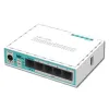 Mikrotik RouterBOARD RB750r2 hEX lite 850 MHz 64 MB RAM 5x LAN рутер OS L4 вкл. пластмаса. корица и източник