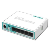 Mikrotik RouterBOARD RB750r2 hEX lite 850 MHz 64 MB RAM 5x LAN Router OS L4 inkl. plast. omslag och källa (1 of 2)