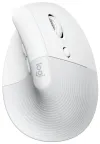 Logitech Lift Vertical Ergonomische Maus – Weiß Vertikale Maus, optisch, 6 Tasten, kabellos, Bluetooth