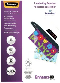 FELLOWES folija za laminiranje format A4 80 mikronov ImageLast velikost 216x303 mm sijajni 100 paket (1 of 1)