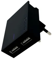 Adapter sieciowy Swissten Smart IC 2X USB 3A Zasilanie + kabel do transmisji danych USB Micro USB 1,2 M Czarny (1 of 2)