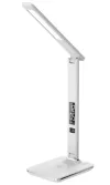 IMMAX LED stolna svjetiljka Kingfisher Qi punjenje 85W 400lm 12V 2.5A 3 boje svjetla preklopna ruka bijela