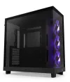 Caja NZXT H6 Flow RGB bicameral MidT 3x120mm Ventilador RGB 2xUSB 3.2 USB-C negro esmaltado thumbnail (2 of 6)